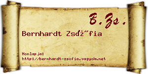 Bernhardt Zsófia névjegykártya