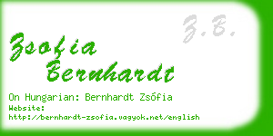 zsofia bernhardt business card